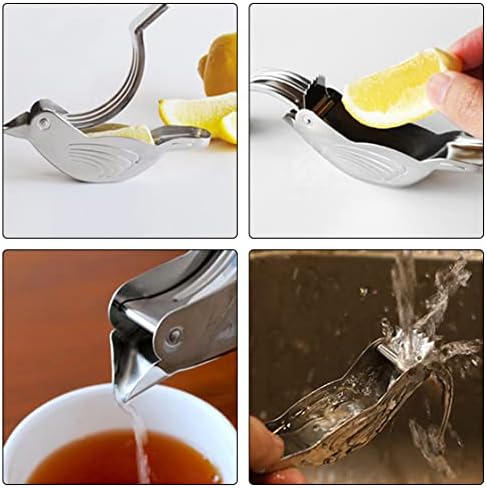 Lemon Juicer, Manual Lemon Squeezer Portable Lime Juicer, Fish Shape Hand Press Juicer for Orange Lemon Lime Pomegranate (bird, 1pcs)