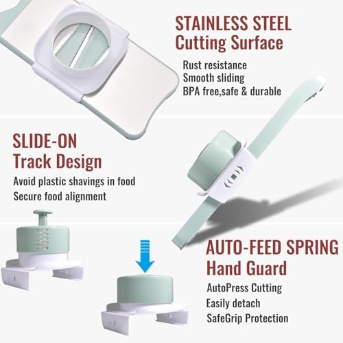 NACOLUS 6-Blade Mandoline Slicer for Kitchen,Handheld Vegetable Slicer
