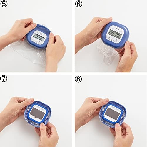 Tanita Kitchen Study Learning Timer with Magnetic Wrap Silicone Timer Blue TD-420 BL Wrap Clean