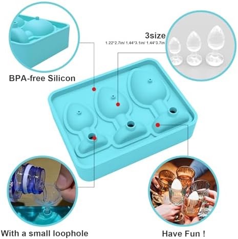 Prank Fun - Shaped Large Silicone Ice Cube Tray Mold for Whiskey, Cocktail, Juice and More - Compatible with Stanley Cup