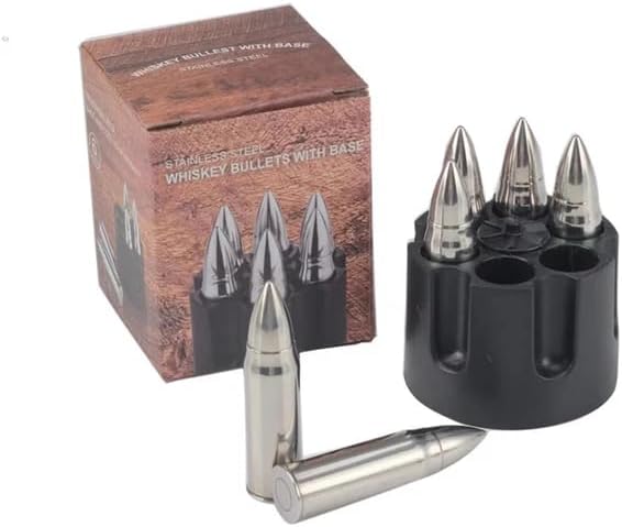 Stainless Steel Whiskey Chilling Bullet Set, 6 Pieces
