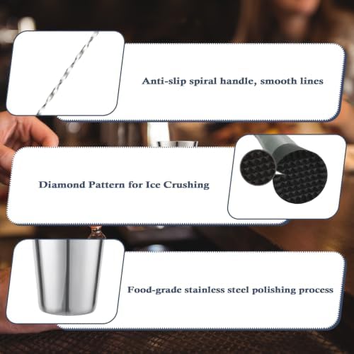 Cocktail Shaker Set,13Piece Bartender Kit,Bar Tool Set,Bar Cart Accessories