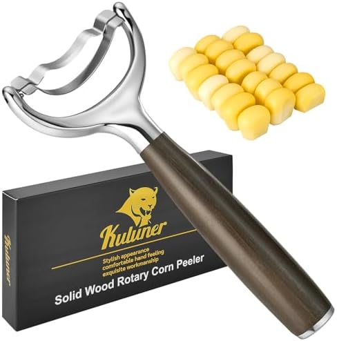 KULUNER Corn Peeler Stripper Handle 304 Steel Blade for Seniors Arthritis