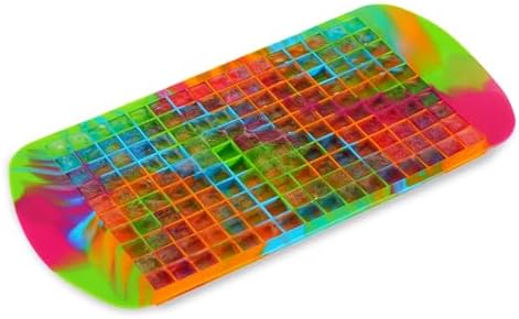 Host Mini Ice Cube Tray, Makes 160 Cubes, Durable Silicone Trays, Perfect for Cocktails, Whiskey, Bourbon, Margarita, Mojito, Iced Coffee, Home Kitchen Essentials, Set of 1, Colored Marble