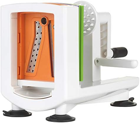 Goodcook 10806 Veggie Spiralizer with interchangeable blades, 6", White