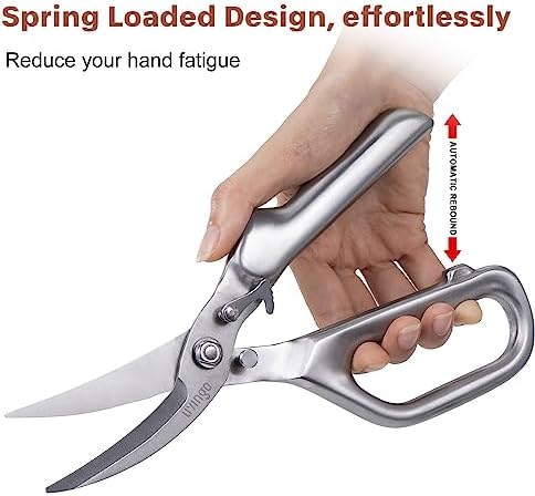 LIVINGO Kitchen Scissors Heavy Duty Utility Poultry Shears Stainless Steel