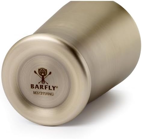 Barfly Cocktail Shaker with Weighted Bottom, Deluxe 18 oz, Antique Gold