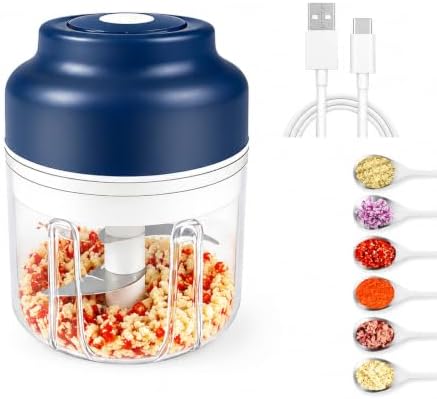 MMini Food Chopper Wireless Electric 10.8oz Kitchen Garlic Chopper