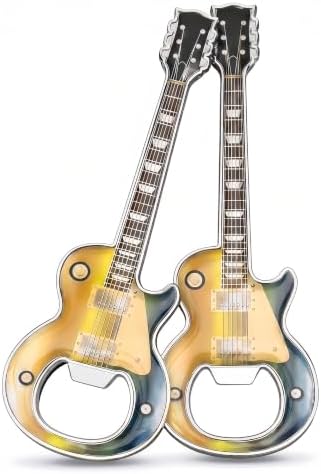Guitar Shaped Bottle Opener, 2 Pack Metal Beer Opener Gift for Music Lovers