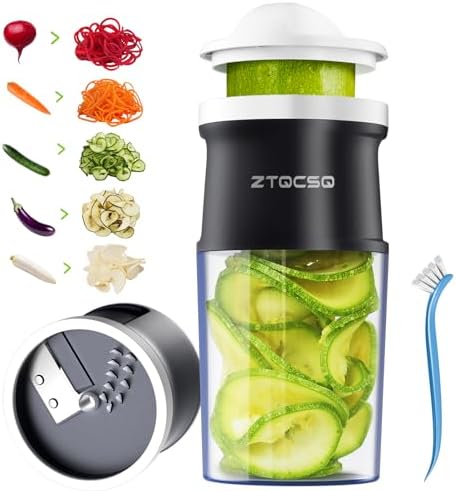 5 in 1 Safe Vegetable Mandoline Slicer for Kitchen, Adjustable Thickness