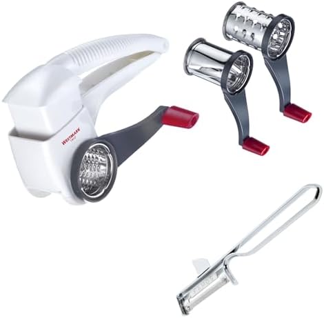 Westmark 117222E7 Drum Grater Trio + Peeler Famos, Stainless Steel, Not specified