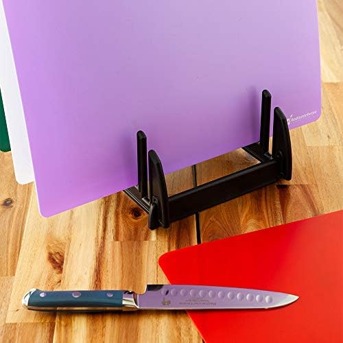 Restaurantware-Chef 101 9 Inch x 6.5 Inch Cutting Board Rack, 1 6 Slots Cutting Board Organizer - Collapsible, Fits Cutting Boards, Black Plastic Cutting Board Rack, For Kitchen Organization,