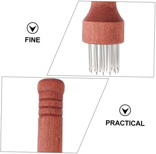 Zerodeko 2pcs Stainless Steel Needle Meat Tenderizer Handle for for Beef Chicken and Pork Tenderizing Restaurants