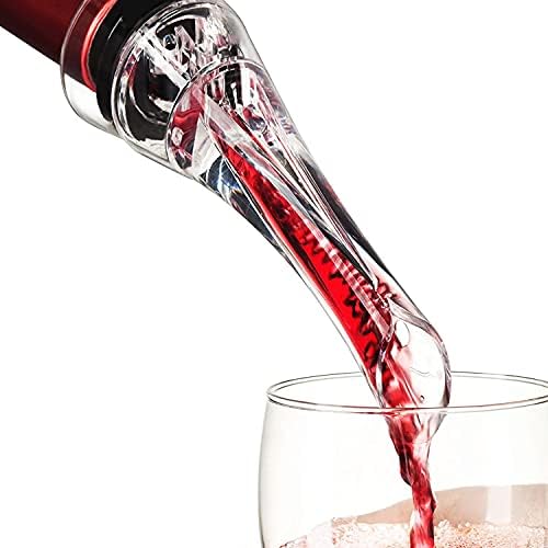 KEISSCO Wine Aerator Pourer - Premium Aerating Pourer and Decanter Spout with Gift Box No-Drip Wine Pouring Accessory Wine Tools