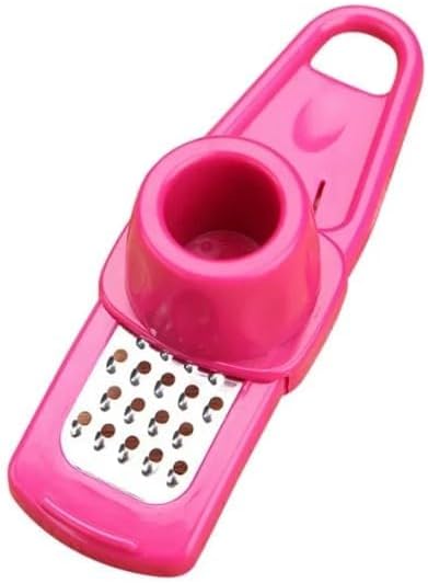 Angel's Peel Lounge Multipurpose Garlic Mincer and Garlic Crusher - Easy Squeeze Clean Garlic Press, Dishwasher Safe Sturdy Tool Compact and Portable Design for Extracts More Paste Per Clove - Pink