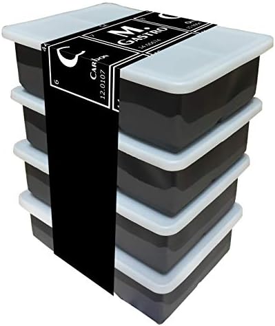 Silicone Ice Cube Trays by M. Gastro Kitchens, SAVE WITH OUR ECONOMY 4 PACK, Extra Large Ice Cubes, Space Saving Design, 6 Cavity (Cool Gray 11 with Lids)
