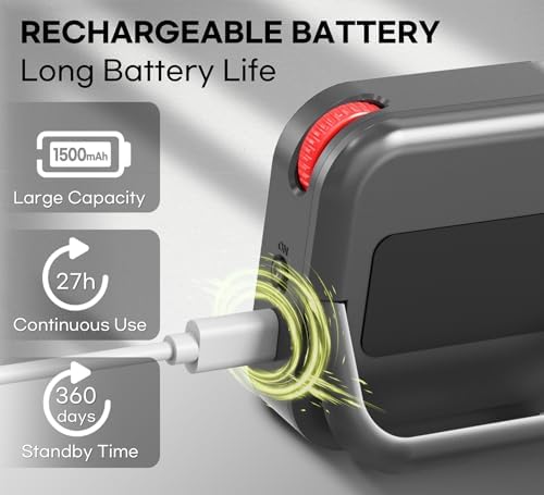 Visual Digital Timer, Large Color Display & Rechargeable, Magnetic Back & Silent Mode, 12 Hours Countdown/Up Stopwatch Timer for ADHD, Kids, Classroom, Kitchen, Work Productivity (Gray)
