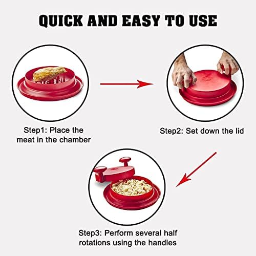 Chicken Shredder Shred Machine Meat Shredder Alternative to Meat Shredding Tool with Handles and Non Skid Base for Pulled Pork Chicken Beef Food ShredMachine