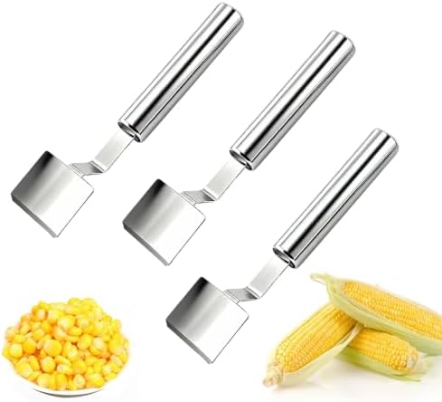 Corn Peeler Corn Peeler for Corn on The Cob, 2026 Stainless Steel Handle Corn Cob Stripper, Efficient Corn Cob Stripper Cutter Remover Kitchen Indoor, Kitchen Gadget for Home, 3PCS