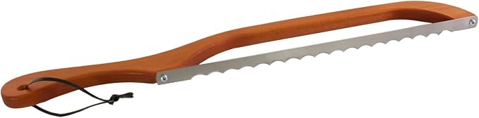 Out of the Woods of Oregon Bread and Bagel Slicer Bow Saw Bread Knife for Home Made Bread - Choose from Right Handed or Left Handed (CHERRY - LEFT HANDED)