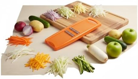 Korean Carrot Grater – 1.6mm Julienne Slicer, Stainless Steel Blades, Handheld Vegetable Shredder for Carrots, Cabbage, Onion, Potato & Beet, Dishwasher Safe