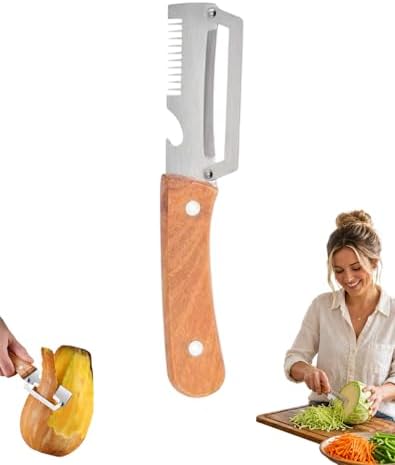 Precision Peeler Pro - Julienne Peeler Vegetable Peeler, Multifunctional Vegetable Peeler, 2.5mm Thickened Stainless Steel Peeler, Heavy Duty Julienne Peelers for Squash, Pineapple, Sugarcane (Type-B)