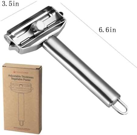 2026-2.0Adjustable thickness peeler de Verduras,potato peeler,Fruit Vegetable de Acero Inoxidable,Pumpkin peeler,Used for kitchen and dining,Gift Hook.