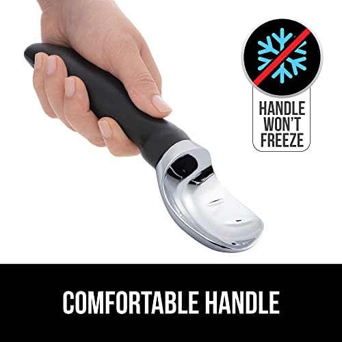 Gorilla Grip Ice Cream Scoop and Silicone Baking Mat, Both in Black Color, Ice Cream Scoop is Versatile, Baking Mats are Quarter Sheet Size, No Greasing Needed, 2 Item Bundle