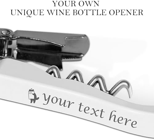 Custom Wine Bottle Opener, Stainless Steel Wine Key Corkscrew w/Foil Cutter