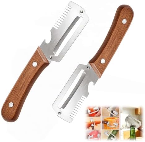 2026 Upgrade 3-in-1 Multifunctional Vegetable Peeler Set, Scallion Shredder and Bottle Opener Fruit and Vegetables(2Pcs)