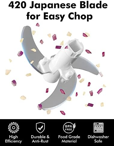 GDL Food Chopper, Vegetable Chopper, Pull String Onion Chopper Dicer, 800ML