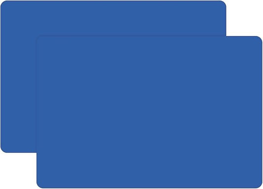 2 PCS Silicone Mats for Kitchen Counter, 23.6" by 15.7" Multipurpose Mat,Heat Resistant Nonskid Table Mat for Air Fryer to Site on, Countertop Protector Classic Blue