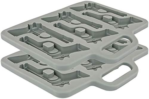 Handgun Ice Cube Tray, 2 Pack - Fairly Odd Novelties - Fun Gun Military Novelty Mold White Elephant Gift