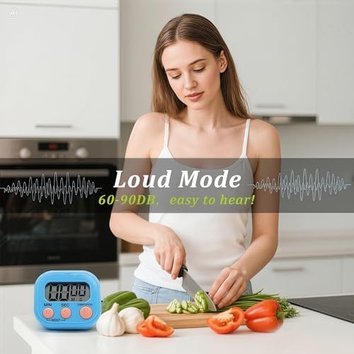 16 Pack Multi-Function Electronic Timer - Kitchen Timer,Magnetic Digital Timers,Big LCD Display, ON/Off Switch,Extensively Use in Cooking,Gym, Meeting, Classroom,Kitchen,Study,Work,Outdoor Activities
