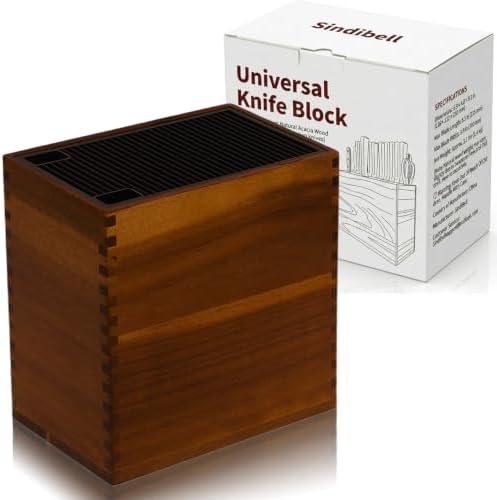 Universal Knife Block XL Knife Block Without Knives Acacia Wood Natural