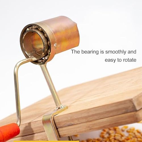 Hand Crank Corn Thresher, Efficient Peeling Firm Clamping Comfortable Wood Handle, Manual Corn Sheller Stripper for Easy