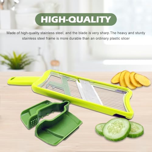 Multi Handheld Mandoline Slicer, Stainless Steel Professional Vegetable Slicer with Comfortable Grip, Vegetable Slicer for Potatoes, Onions, Cucumbers, Cheese, Easy to Clean