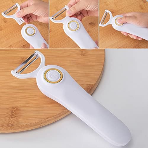 Electric Fruit Vegetable Peeler,Electric Potato Peeler 3 In 1 Set Interchangeable for Kitchen Carrot Potato Cucumber,Handheld USB Rechargeable Saving Time and Effort