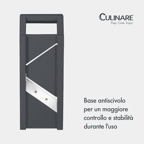 Culinare Multi-Blade Mandoline Slicer, Vegetable, Cheese Chopper and Grater, 4 Interchangeable Blades, Safety Guard, Non-Slip Base