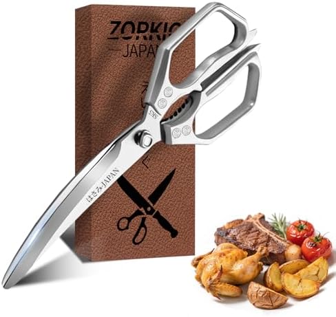 Kitchen Scissors - Kitchen Shears for Food, Sharp Meat Cutting Scissor, Heavy Duty Poultry Shear for Food, Japan Cooking Scissors, Chicken Shears Gifts for Men Women