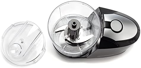 Dominion 1.5 Cup - Electric Mini Food Chopper - Vegetable & Fruit Cutter - Premium Stainless Steel Blades with Safety Lock Cover - One Step/Touch Button - Non-Skid Rubber Feet - Black