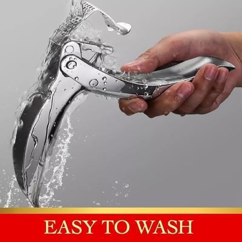 Premium Heavy Duty Garlic Press - 100% 304 Stainless Steel Professional Garlic Mincer & Crusher - Easy Clean Dishwasher Safe Kitchen Tool, Includes Custom Cleaning Brush