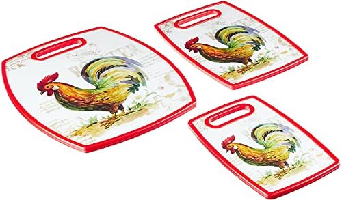Cuisinart Rooster Collection Cutting Board, Multicolor