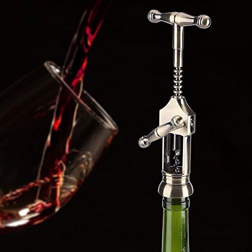 Wine Bottle Opener, Retro Wine Corkscrew Portable, Professional Manual Cork Puller Effortless Wine Opener for Kitchen Chateau Restaurant Wedding
