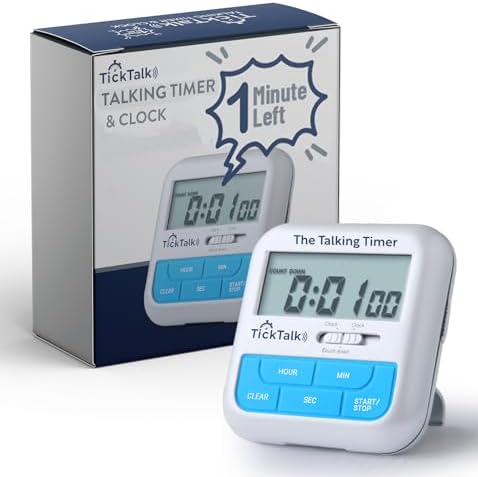 Talking Timer for Kids/Adults/Lab Timer, Visual Timer for Kids Alternative, Voice Countdown Announcements Every Hour/10 Min/1 Min | Children, Cooking, Adults, Workouts, Classroom, lab, ADHD, Reminders