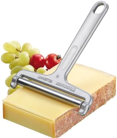 Westmark Wire Cheese Slicer – Stainless Steel Cheese Cutter with Adjustable Angle-Controlled Thickness, German Multipurpose Cheese Slicer for Gouda, Emmental, Edam