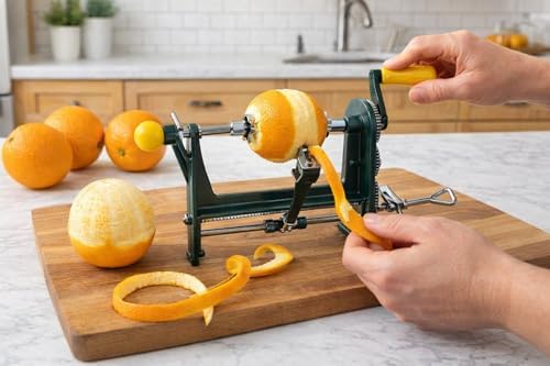 Stainless Steel Peeler, Quick Peeling Multi- Peeler with Slicer Corer and Clamp Base for Easy Use in Kitchen, Home, Picnic, Party, and More