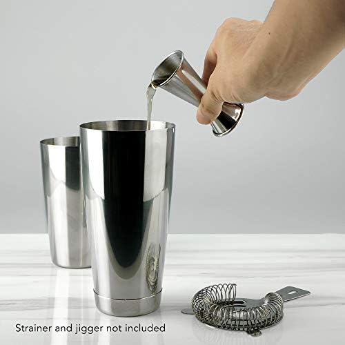PG Boston Cocktail Kit - 2PC Premium Stainless Steel Shaker Set - 30oz Gloss Finish 2-Piece Shaker - Bartender Kit