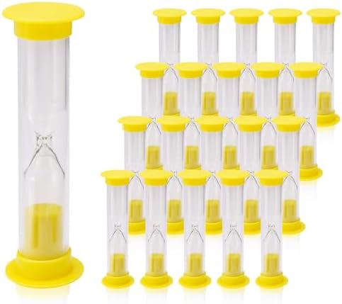 PROLOSO 40 Pcs Sand Clock Timers 1 Minute Hourglass Sandglass Classroom Timers for Kids Games Toothbrush Timer for Children