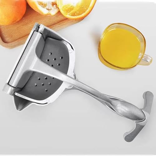 Quaestornest Thicken hand juicer citrus press squeezer, Thicken Aluminum Alloy Handheld Citrus Press for Fresh Fruit Juice, Stainless Steel Hand Held Juicer for Lemon, Orange & More (Aluminum alloy1)